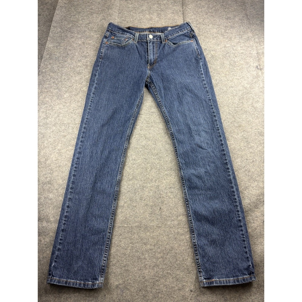 Levis 514 Jeans Mens 30x32 Dark Wash Slim Straight Regular Zip Fly Denim Classic
